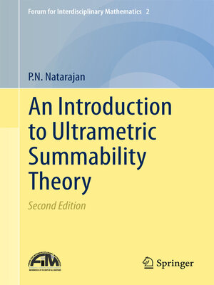 cover image of An Introduction to Ultrametric Summability Theory